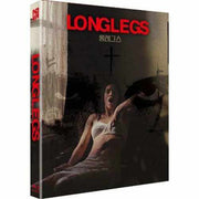 Longlegs (2024) Blu-Ray numbered limited edition full slipcase with dark thriller cover featuring a distressed woman and a cross.