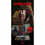 Longlegs 2024 Blu-Ray numbered limited edition full slip with post cards by Nova Media featuring horror thriller cover art and special bonus content.