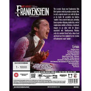 Flesh For Frankenstein (1973) Limited Edition 4K UHD with Numbered Slipcover, extras include audio commentary, posters, postcards, and more.