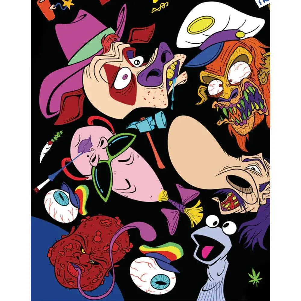 Freaked 1993 4K UHD collector's edition cover with colorful cartoon freak show characters and eyeballs