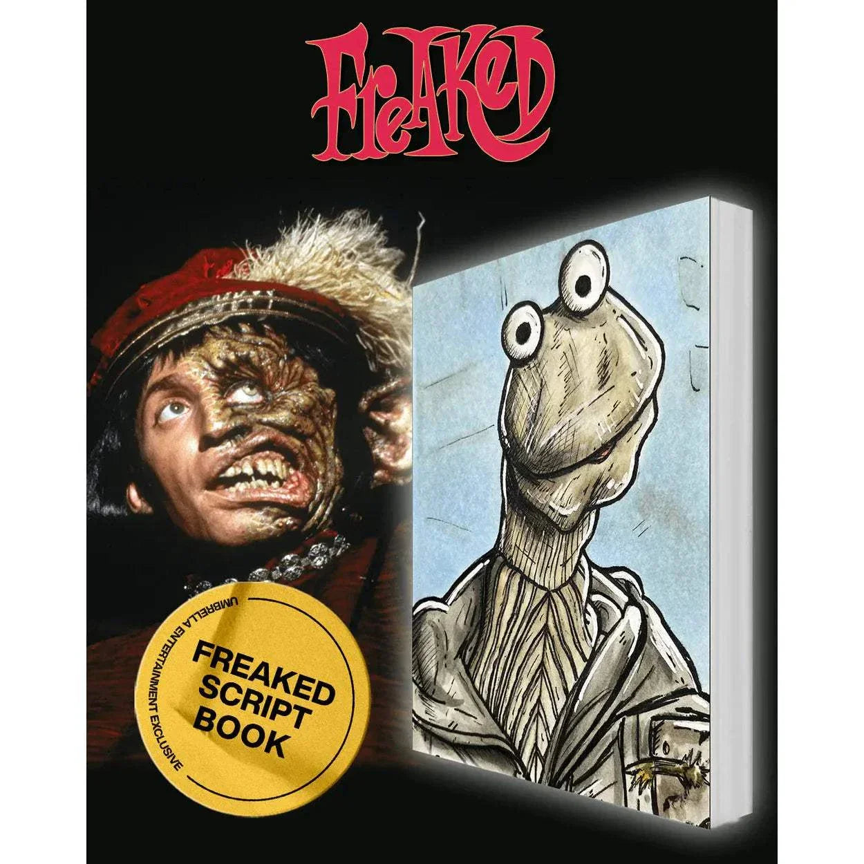 Freaked 1993 4K UHD and Blu-ray collector's edition with script book and custom artwork slipcase