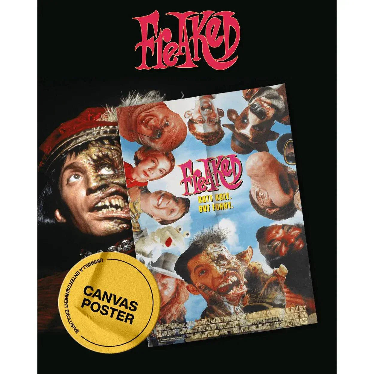 Freaked 1993 4K UHD and Blu-ray collector's edition with canvas poster and custom slipcase
