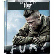 Fury 2014 Limited Edition 4K UHD Blu-Ray Steelbook featuring Brad Pitt in a wartime drama cover