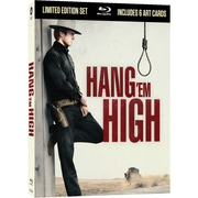 Hang ‘Em High limited edition Blu-ray with 3D lenticular hardcase and art cards featuring Clint Eastwood in a Western scene with a noose and desert background