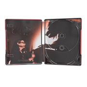 PRE-ORDER: The Howling limited edition steelbook 4K UHD and Blu-Ray open case showing inner artwork and disc slots