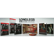 Longlegs 4K UHD Steelbook with Slipcover display and bonus content.