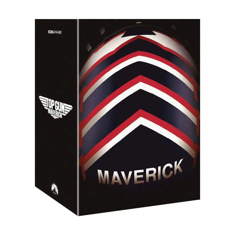 Top Gun: Maverick 4K UHD and Blu-Ray steelbook with exclusive glossy finish and debossed title packaging.