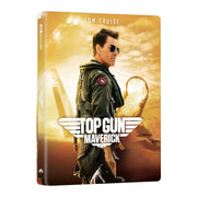 Top Gun: Maverick 4K UHD and Blu-Ray steelbook with full slip featuring Tom Cruise in pilot gear and exclusive glossy finish