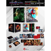 Spider-Man: No Way Home limited edition 4K UHD and Blu-Ray steelbook set with four slipcovers and exclusive collectible items