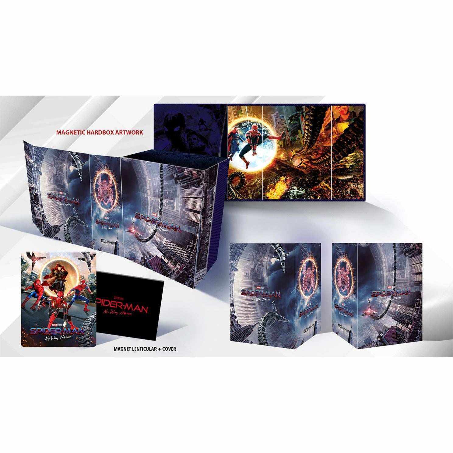 Spider-Man: No Way Home limited edition 4K UHD and Blu-Ray steelbook with magnetic hardbox artwork and four slipcovers from WeET Collection Exclusive #20