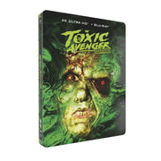 The Toxic Avenger 2025 4K UHD Blu-Ray steelbook collector's edition with green toxic-themed cover art