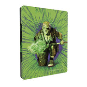 The Toxic Avenger 2025 4K UHD Blu-Ray Steelbook with slipcover featuring mutated superhero character on green background