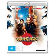 Wasabi (2001) Blu-ray cover featuring Jean Reno and cast with action-comedy visuals and Umbrella Entertainment logo