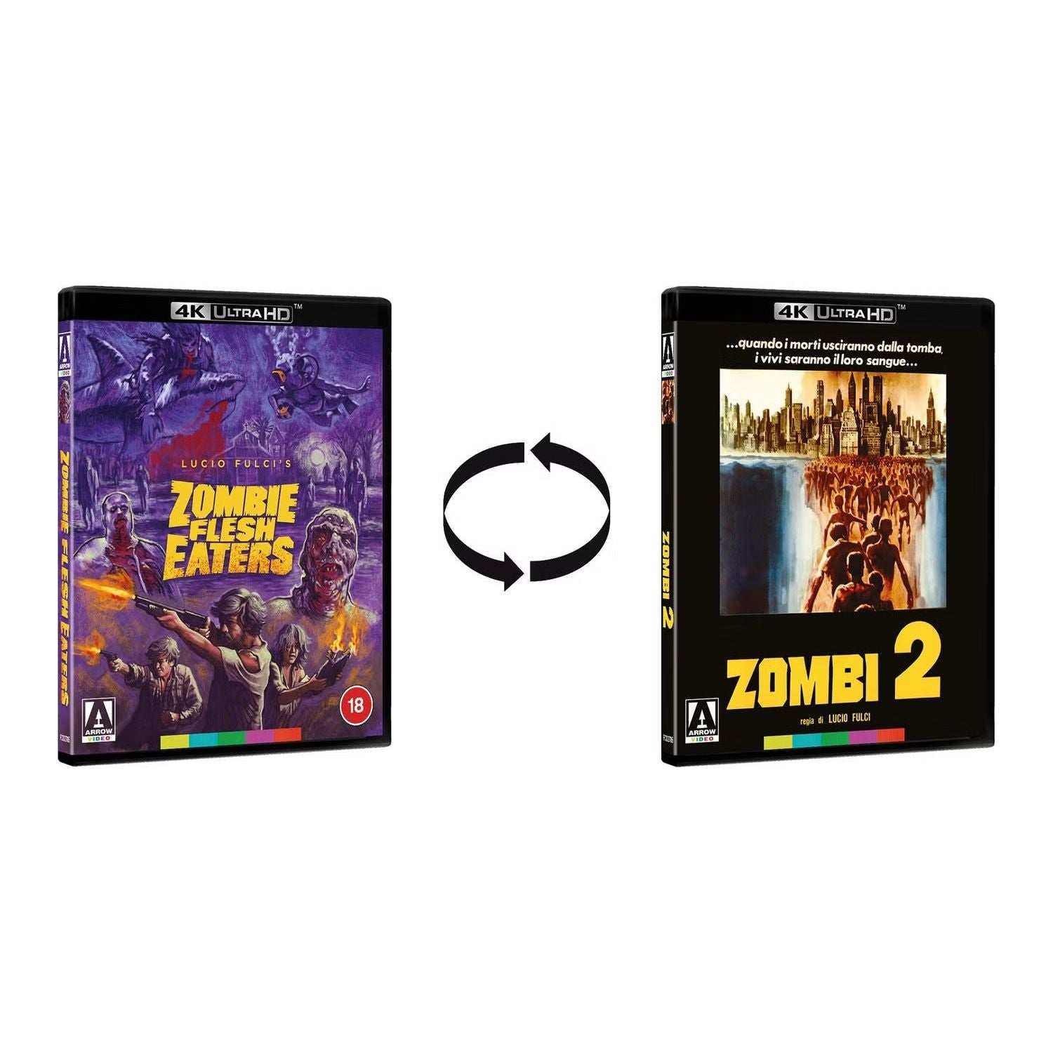 Zombie Flesh Eaters 4K Ultra HD limited edition slipcase with reversible sleeve and extras
