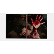 Bring Her Back 4K UHD Blu-ray cover featuring a bloodied hand and face pressed against glass for horror film packaging.
