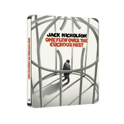 One Flew Over The Cuckoo’s Nest limited edition UK steelbook 4K Ultra HD and Blu-Ray region free pre-order cover featuring Jack Nicholson design