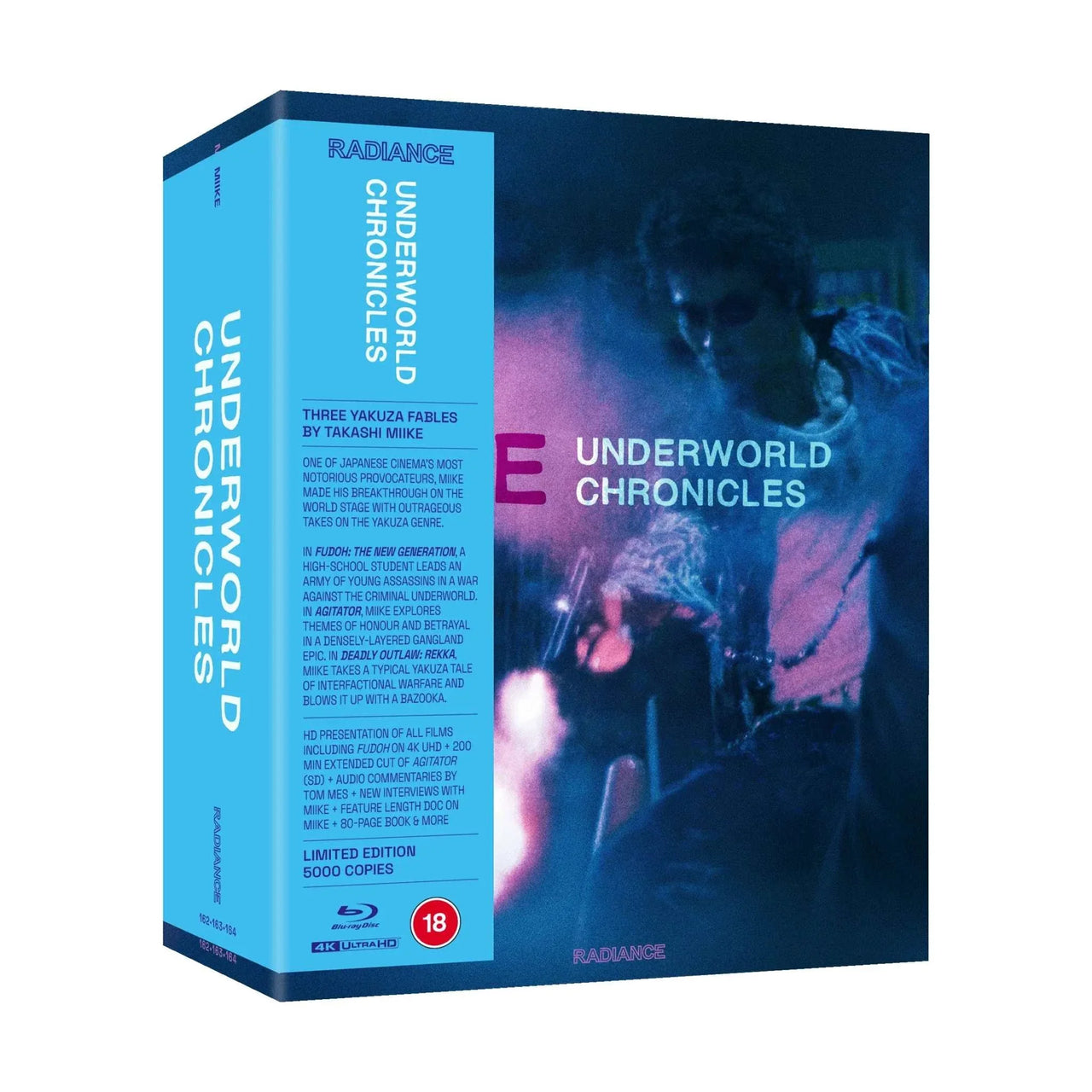 Underworld Chronicles limited edition 4K Ultra HD and Blu-ray box set of three Yakuza fables by Takashi Miike with exclusive extras and rigid packaging