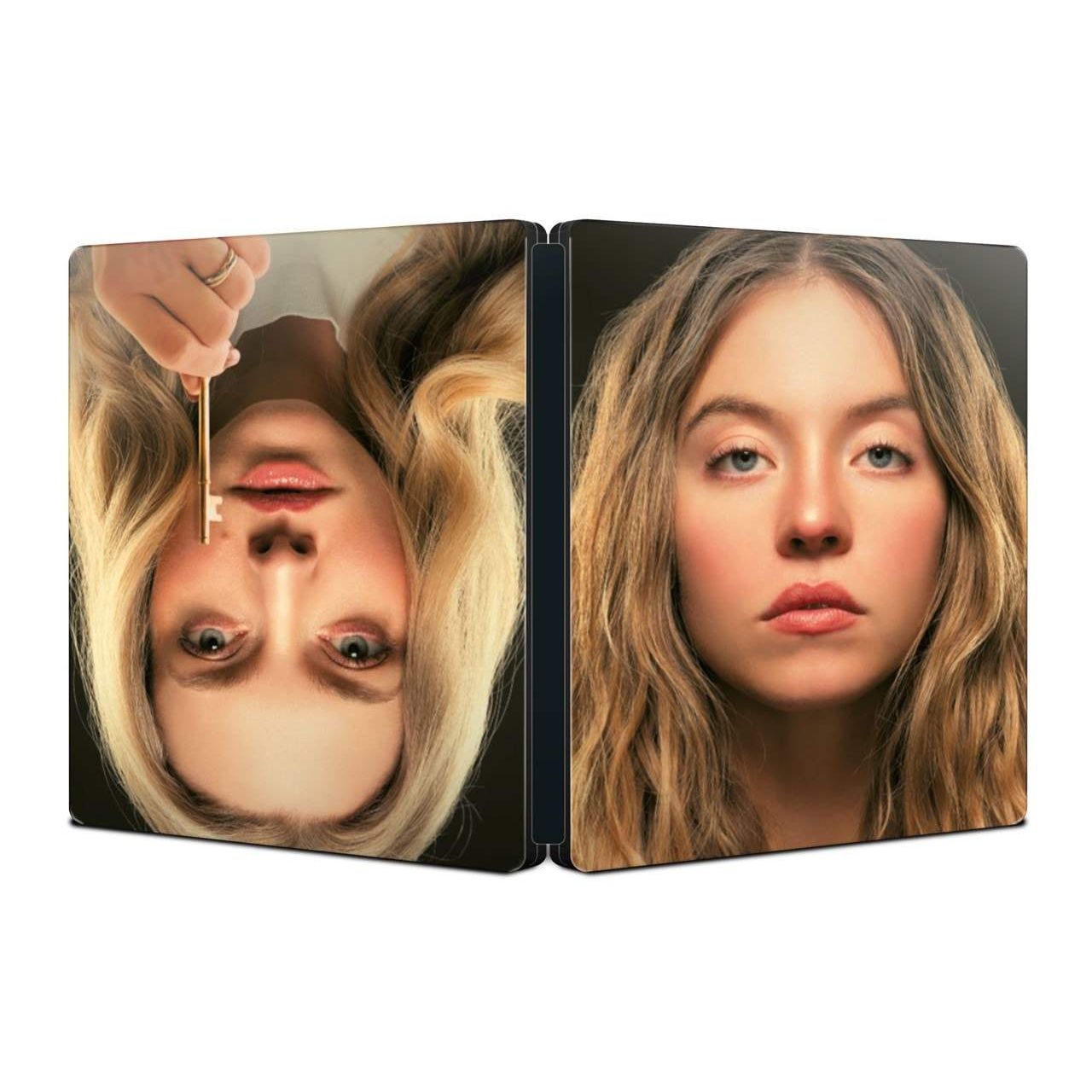 The Housemaid 2025 4K UHD Blu-Ray Limited Edition Steelbook cover with Sydney Sweeney and Amanda Seyfried