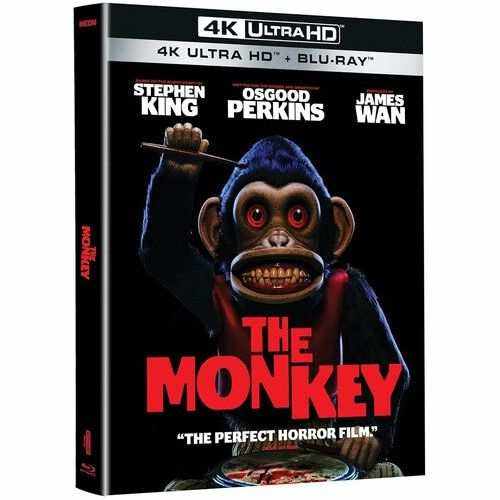 The Monkey 4K UHD + Blu-Ray with slipcover featuring horror-themed art.