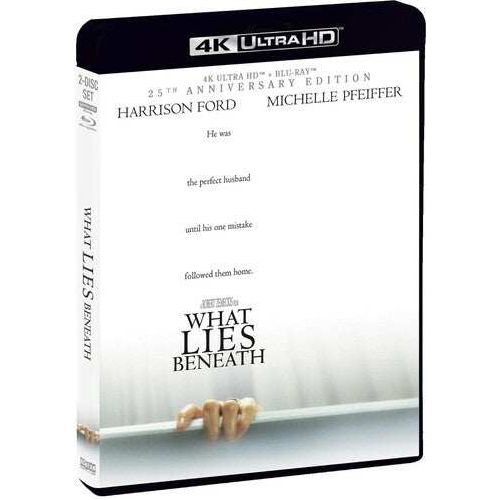 4K UHD Blu-Ray of "What Lies Beneath" 25th Anniversary Edition with limited edition slipcover.