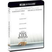 4K UHD Blu-Ray of "What Lies Beneath" 25th Anniversary Edition with limited edition slipcover.