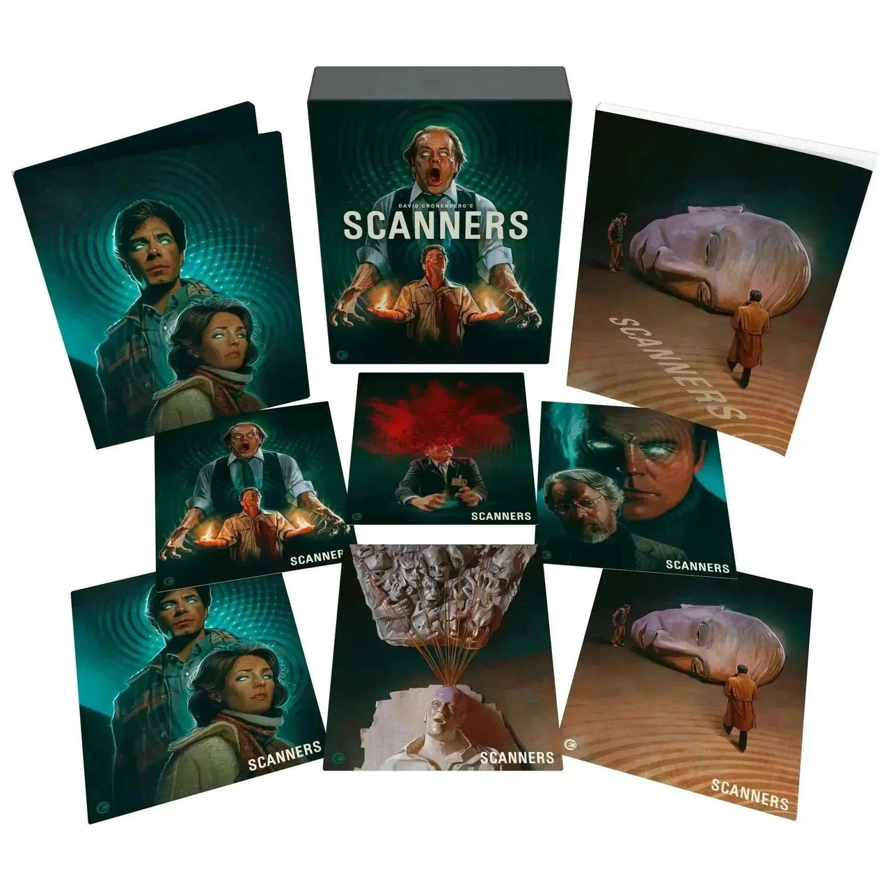 Limited Edition 4K Ultra HD Blu-Ray of Scanners with slipcase and collectible items.