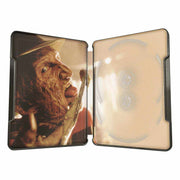 Open steelbook case featuring Freddy Krueger artwork from A Nightmare On Elm Street limited edition 4K Ultra HD and Blu-Ray set