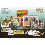 Ben Hur (1959) Limited Collectors Edition Steelbook 4K Ultra HD Blu-ray set with slipcase, booklet, posters, and collectible cards.
