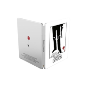 Barry Lyndon Limited Edition UK Steelbook 4K Ultra HD and Blu-Ray case showing minimalistic white cover with black silhouette and red rose design