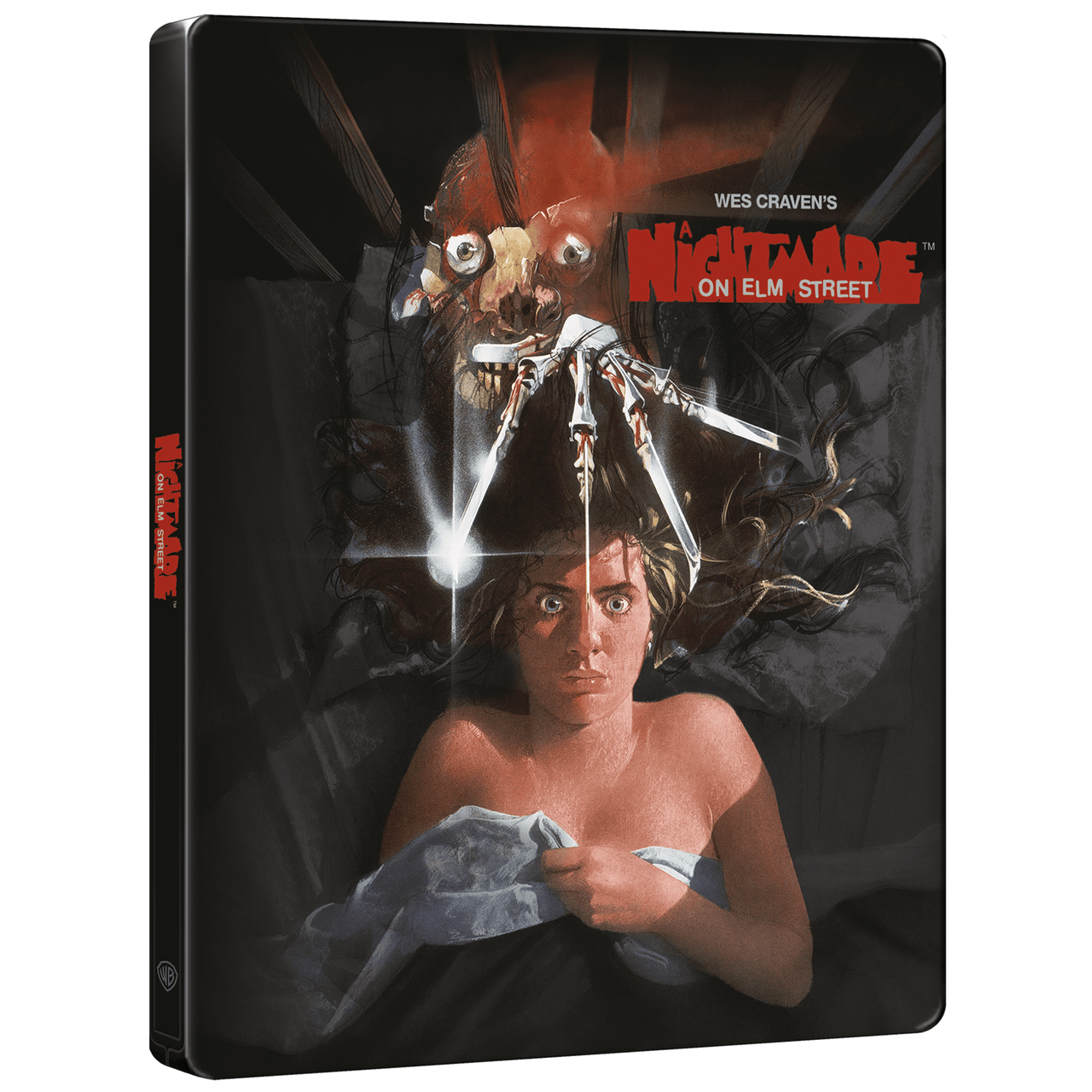 A Nightmare On Elm Street Limited Steelbook Ultimate Collectors Edition 4K Ultra HD and Blu-Ray with iconic horror cover art and special edition packaging.