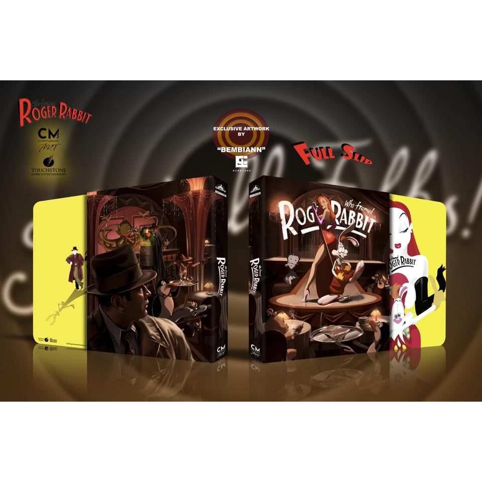 Who Framed Roger Rabbit limited edition 4K UHD and Blu-Ray set with exclusive artwork and extras, region free and collectible packaging.