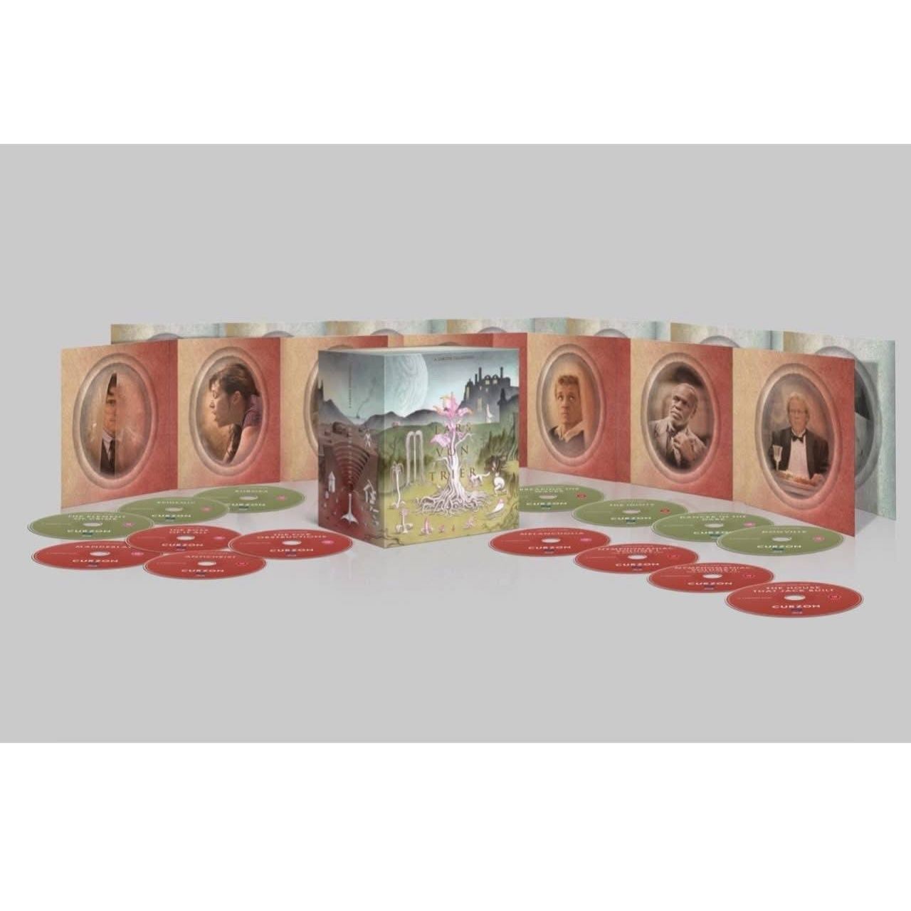 Lars Von Trier 15-disc Blu-ray box set with films and special features in a fold-out case