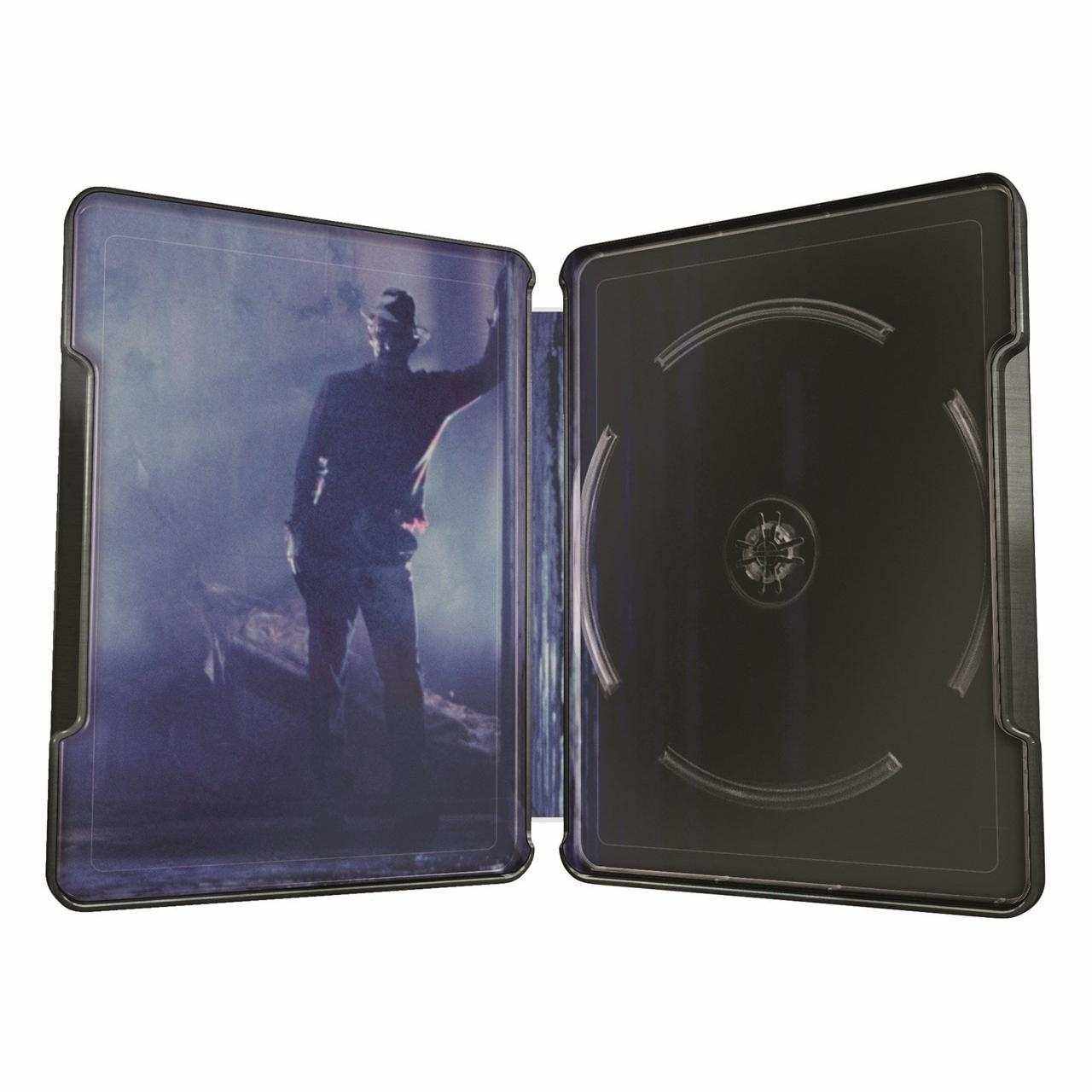 A Nightmare On Elm Street limited edition 4K Ultra HD Blu-Ray steelbook case interior with Freddy Krueger image