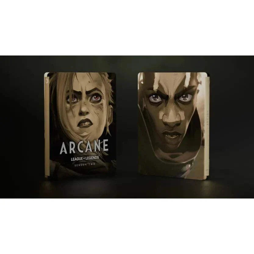 Arcane League of Legends Season Two Limited Edition Steelbook with character artwork on cover and back