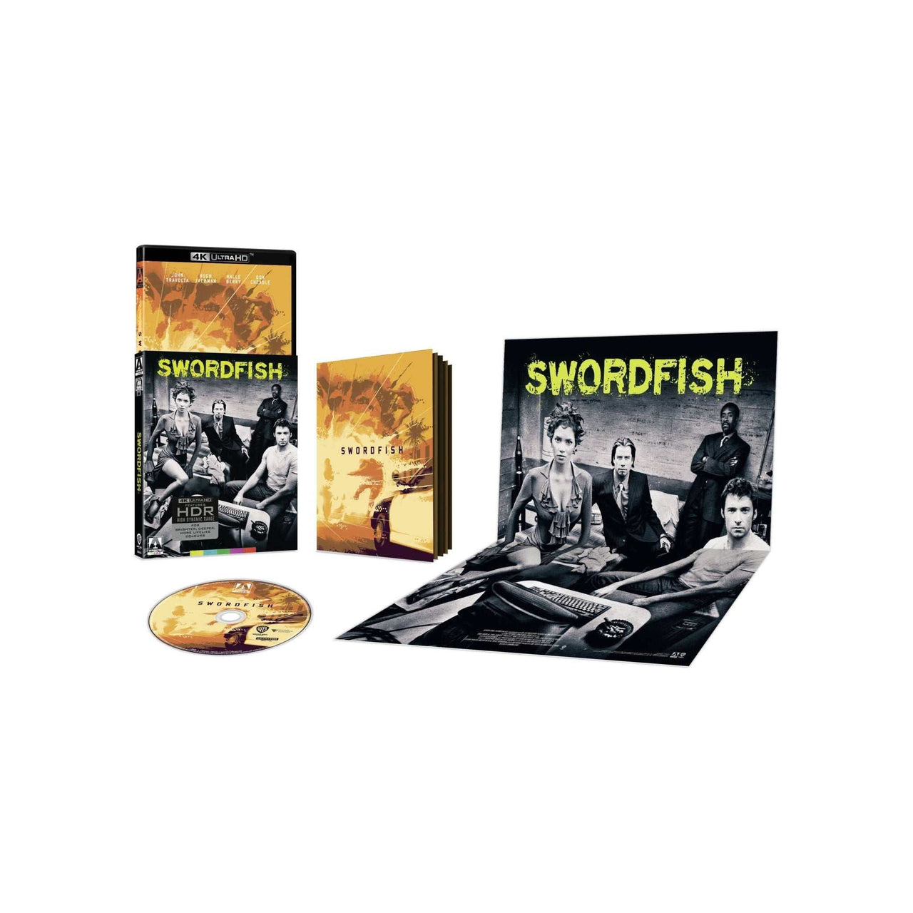 Swordfish Limited Edition 4K UHD with slipcover, booklet, and poster.