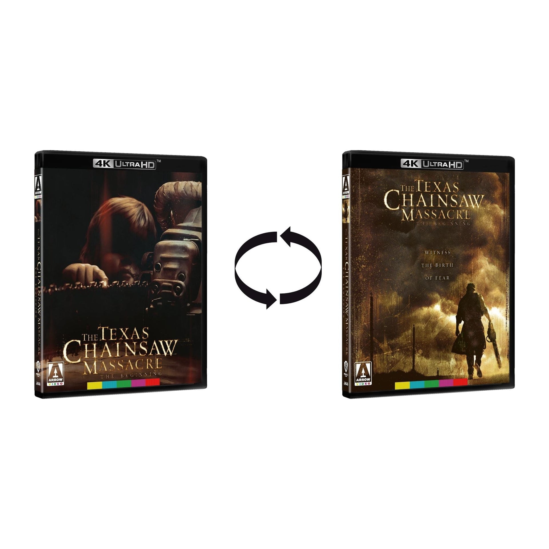 The Texas Chainsaw Massacre: The Beginning Limited Edition 4K UHD with slipcover and extras featuring collectible artwork.