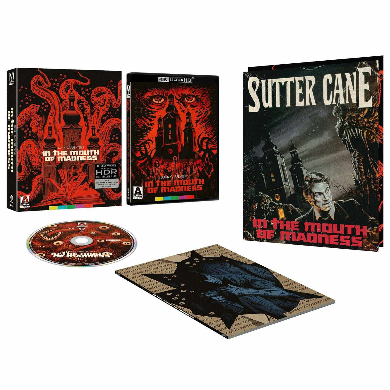Limited edition In the Mouth of Madness 4K Ultra HD slipcase with extras including book and poster