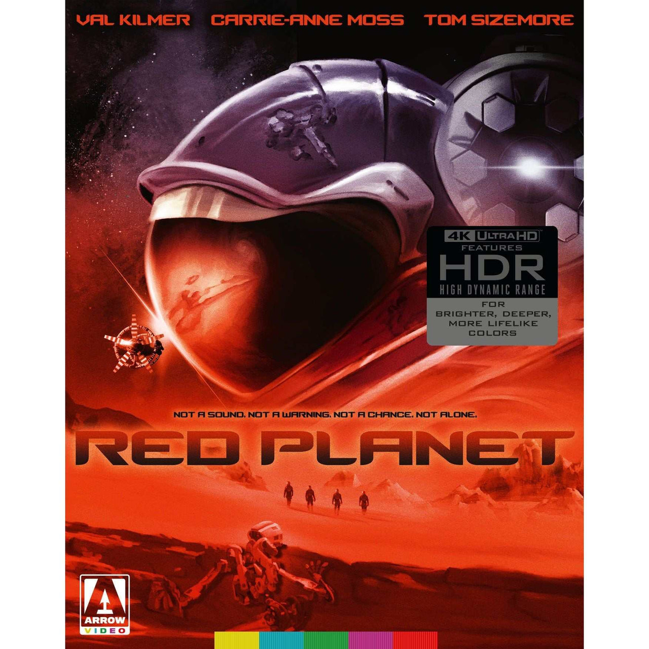 Red Planet Limited Edition 4K UHD Blu-ray cover featuring astronaut helmet and Martian landscape with HDR and Dolby Vision logos