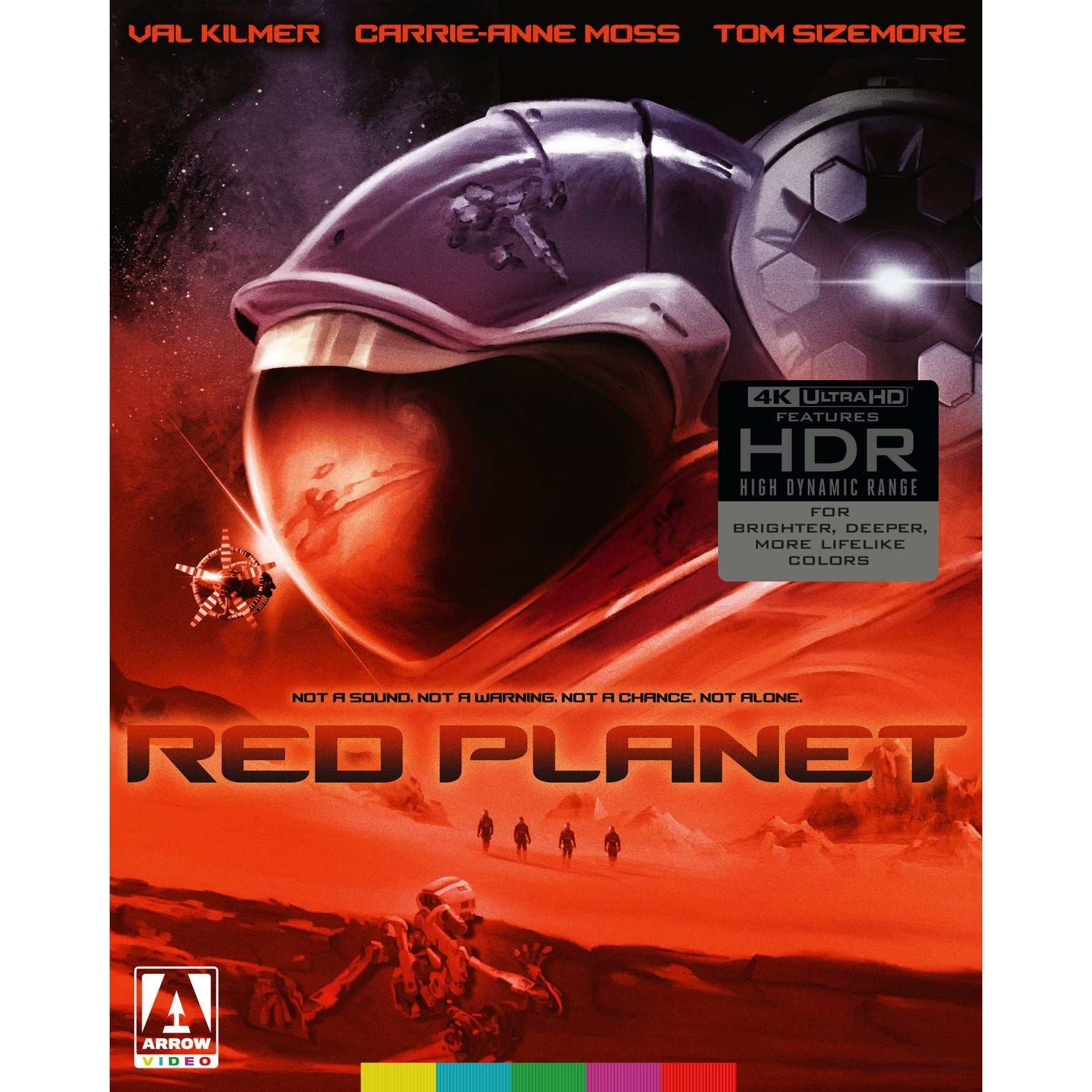 Red Planet Limited Edition 4K UHD Blu-ray cover featuring astronaut helmet and Martian landscape with HDR and Dolby Vision logos