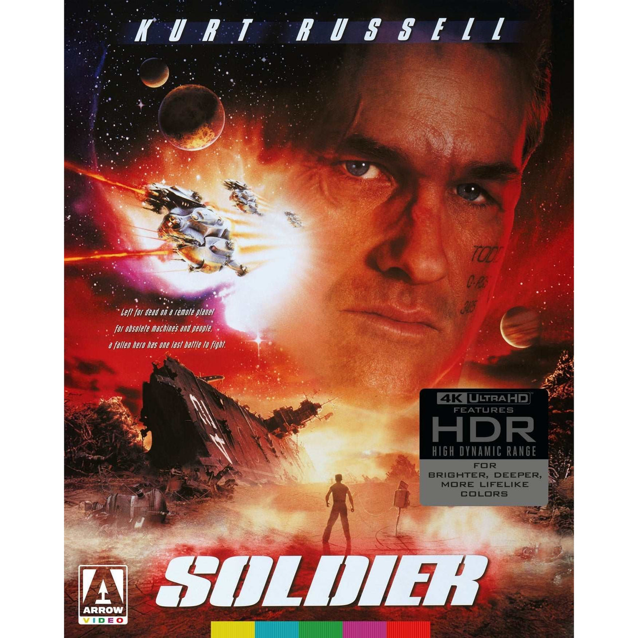Soldier Limited Edition 4K UHD Blu-ray with slipcover and booklet by Arrow Video US pre-order cover art