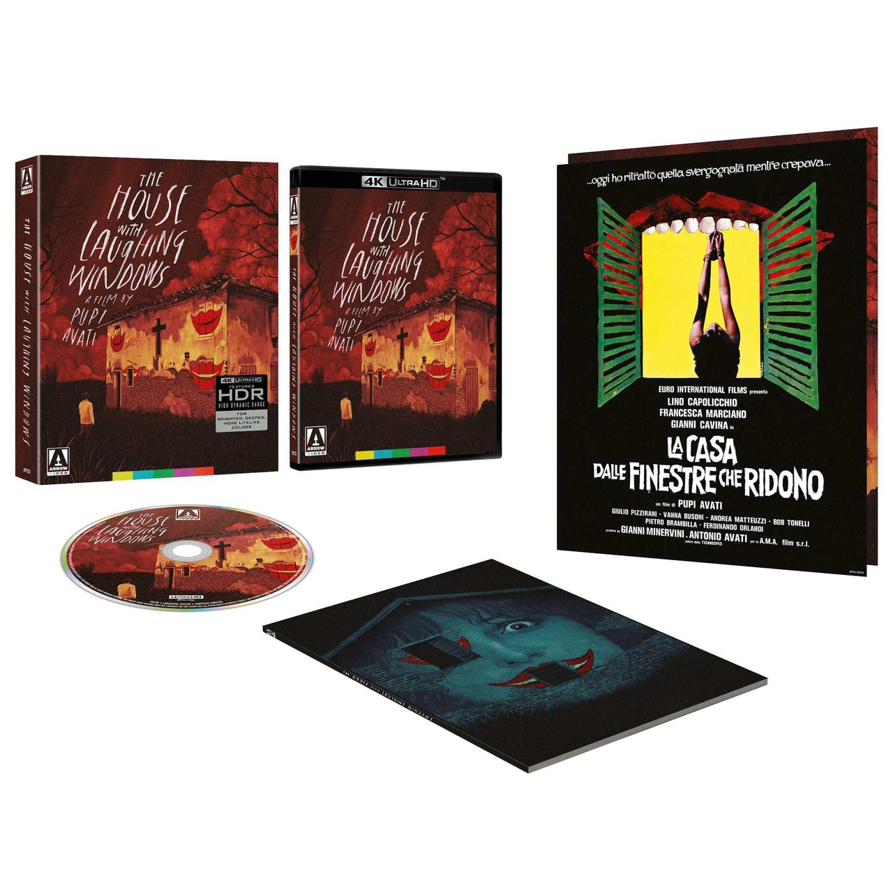 The House With Laughing Windows limited edition 4K UHD set with slipcase, booklet, poster, and film disc by Arrow Video USA