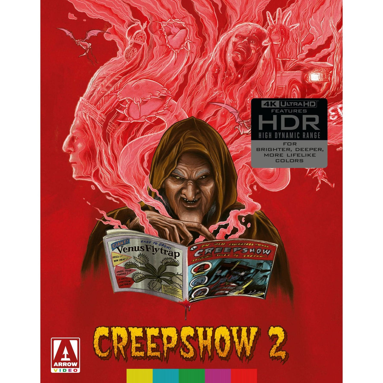 Creepshow 2 4K UHD cover with slipcover and booklet, featuring horror artwork and HDR label.