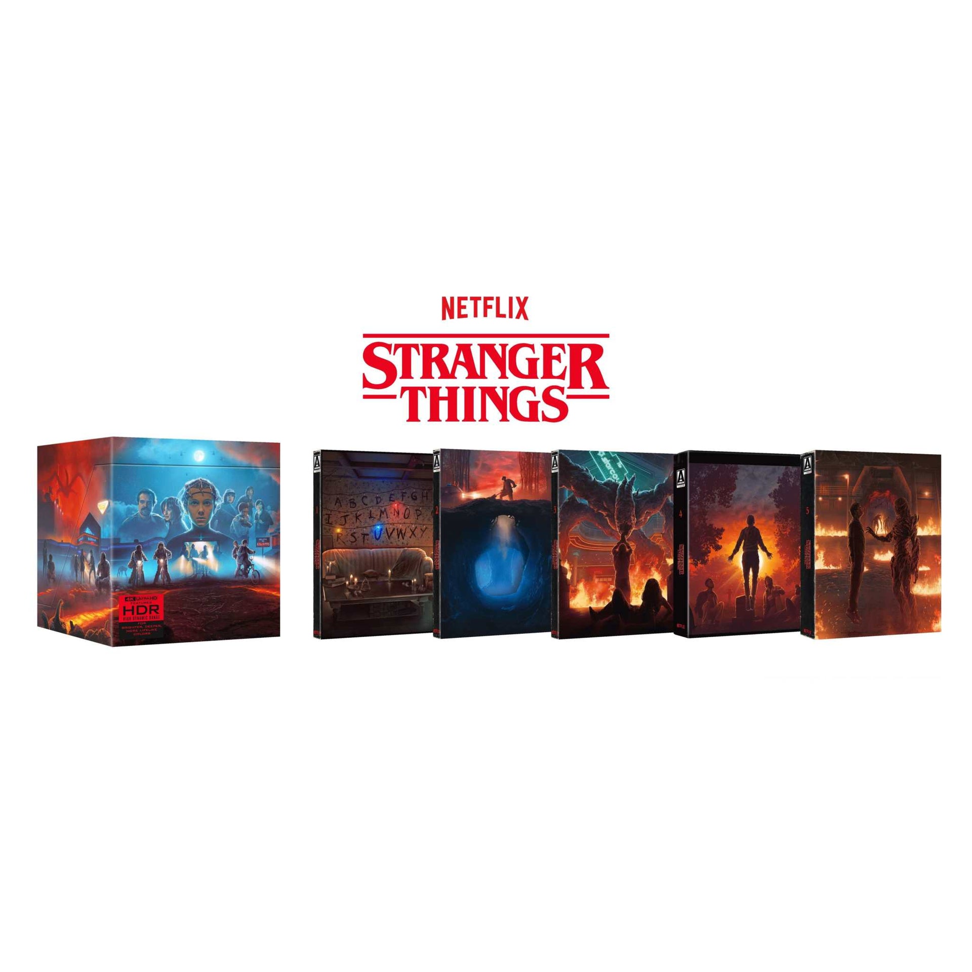 Stranger Things Complete Series 4K UHD Deluxe Edition box set with exclusive artwork and bonus features
