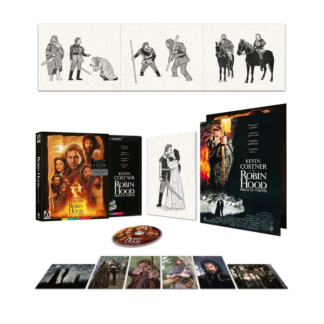 Robin Hood: Prince Of Thieves Limited Edition 4K UHD slipcase with extras and reversible artwork by Paul Shipper