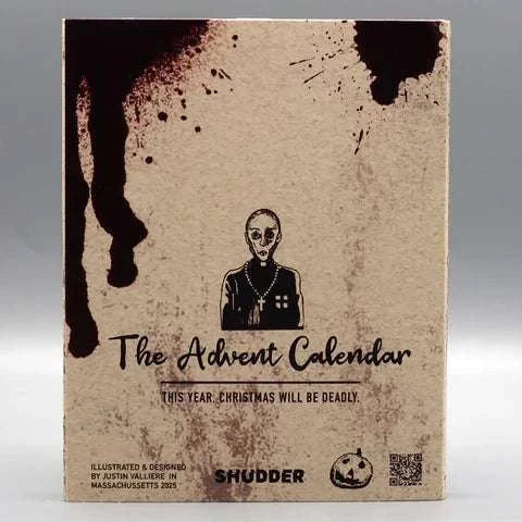 Shudder The Advent Calendar Blu-Ray with limited edition blood-splattered slipcover and horror-themed design