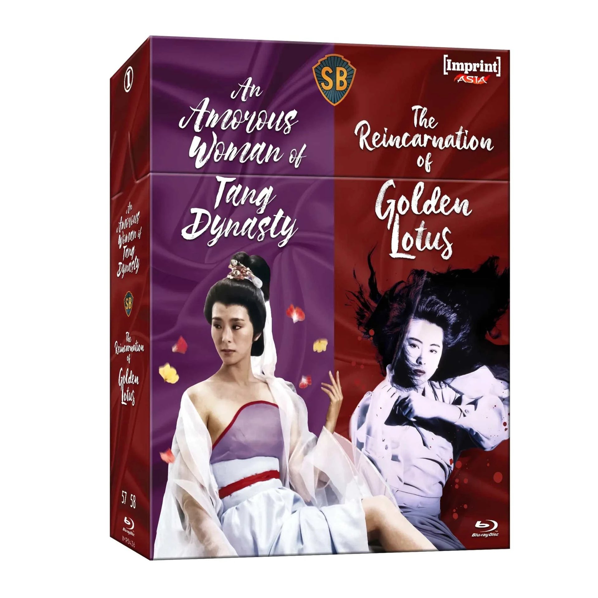 Limited edition Blu-ray hardbox set of Amorous Woman of Tang Dynasty and The Reincarnation of Golden Lotus by Imprint Asia.