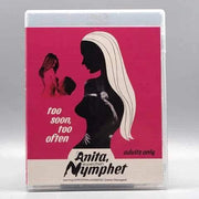 Klubb Super 8 Anita Swedish Nymphet Blu-Ray slipcover with vintage adult film cover art and bold pink background