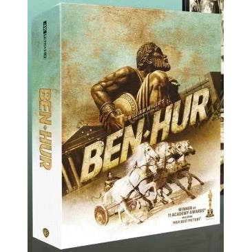Ben Hur 1959 limited collectors edition steelbook 4K Ultra HD and Blu-ray with rigid slipcase and extras Warner Bros UK region free preorder packaging