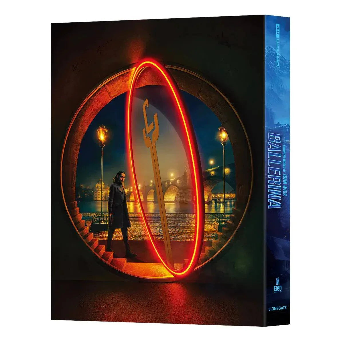 John Wick Ballerina double lenticular steelbook 4K UHD and Blu-Ray pre-order edition with embossed glossy finish and exclusive collectibles