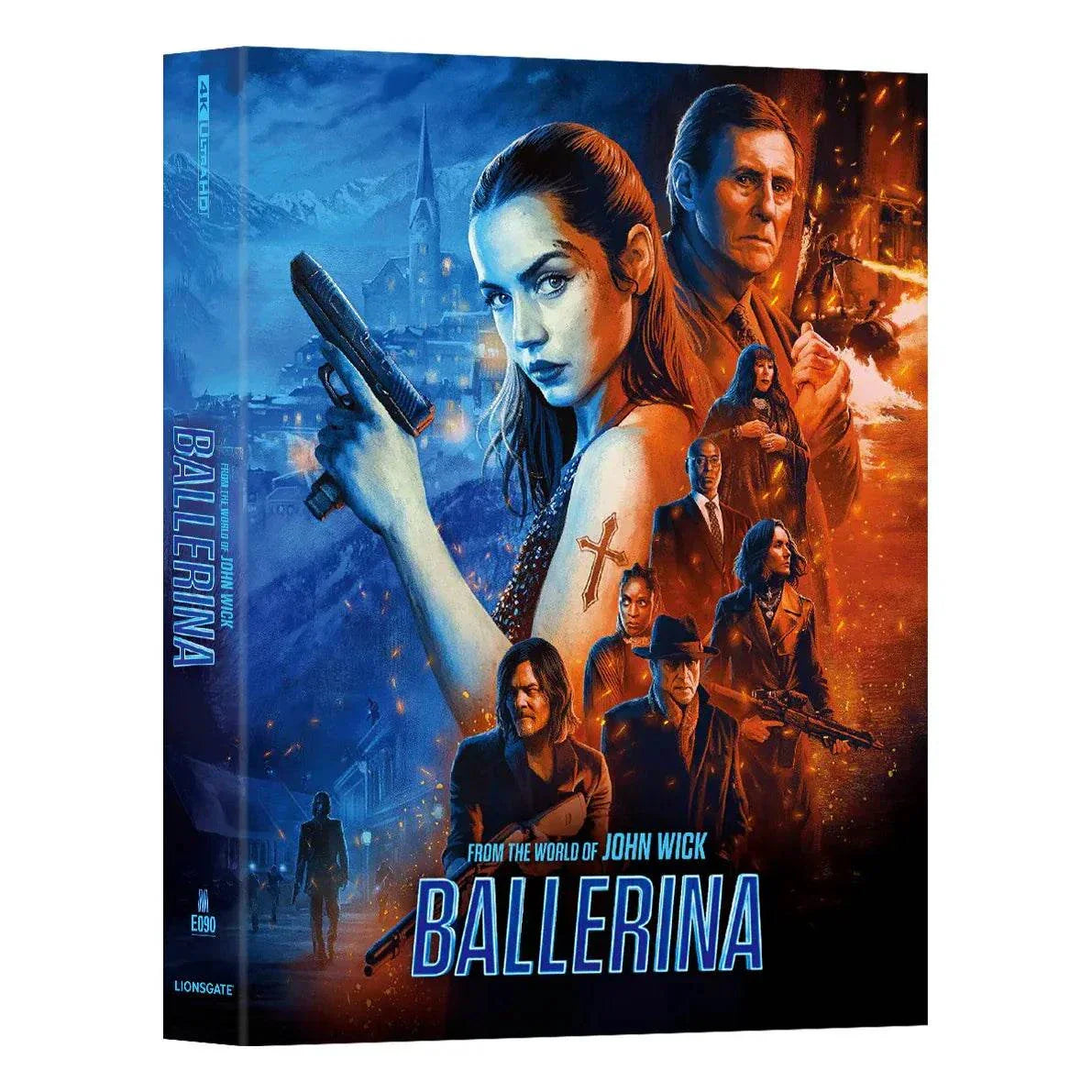 John Wick Ballerina pre-order steelbook 4K UHD Blu-ray cover with characters and action design